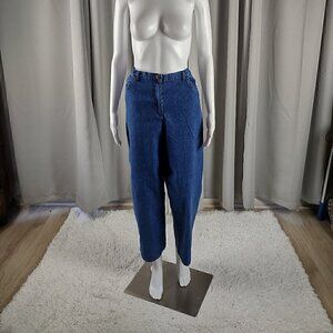 Ruby Rd. Women's Classic Flat Front Denim Cotton Blend Blue Jeans Size 12